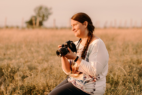 Heidi beim Fotografieren