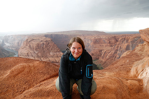 Heidi beim Horseshoe Bend